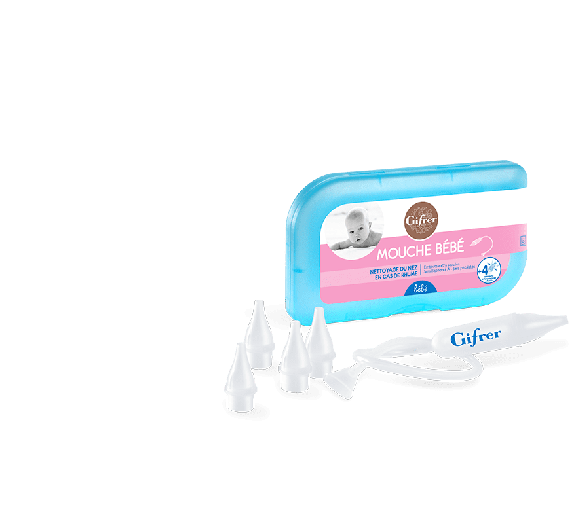 Baby Nasal Aspirator + 4 Tips Gifrer - 1 Baby Nasal Aspirator