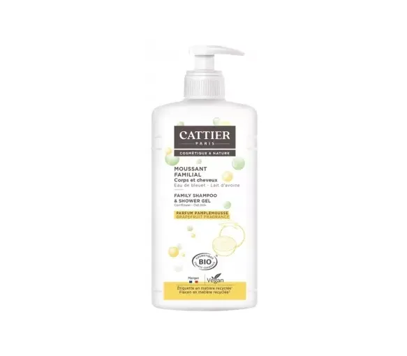 Schaumfamilie mit Bio-Lactoserum Grapefruitduft Cattier - Pumpflasche 1 L