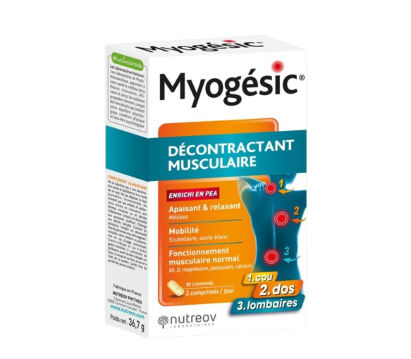 Myogésic Muskelentspannungsmittel Nutreov - Packung mit 30 Tabletten