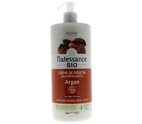 Nährendes Argan-Duschgel Natessance - Pumpflasche 1L - image 1