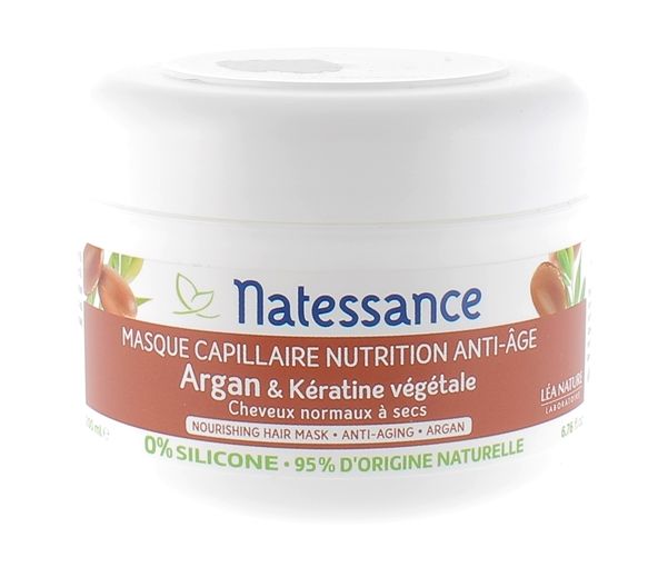 Natessance Haarmaske mit Argan Léa Nature - 200 ml Topf
