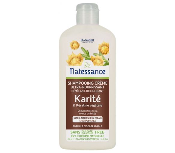 Natessance Ultra-nährendes Shea-Creme-Shampoo Léa Nature - 250 ml Flasche