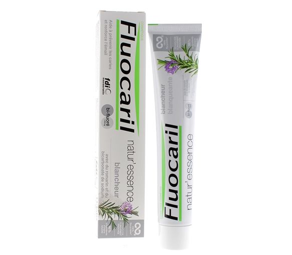 Natur'Essence Zahnpasta für weiße Zähne mit zwei Fluoriden Fluocaril - Tube mit 75 ml