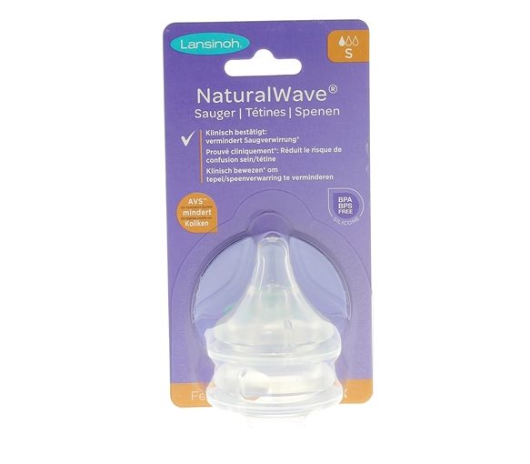 Natural Wave Sauger mit langsamer Flussrate Lansinoh - 2er Pack Sauger