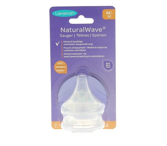 Natural Wave Sauger mittlerer Fluss Lansinoh - 2er Pack Sauger