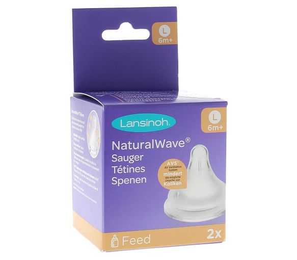 Natural Wave Sauger mit schneller Flussrate von Lansinoh - 2er Pack Sauger