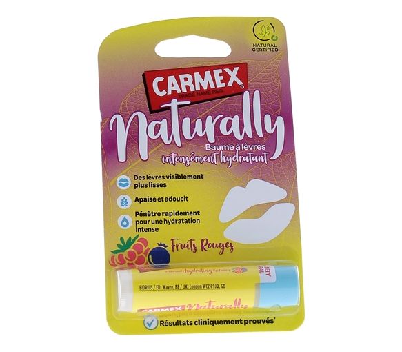 Natürlich Carmex Lippenbalsam Intensiv feuchtigkeitsspendend Rote Früchte - 4g Stick