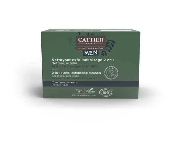 Gesichtspeeling 2in1 für Männer Cattier - 85g Stück - image 1