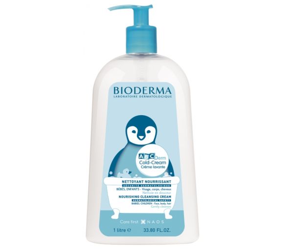 Nährende Reinigung für Babys und Kinder Cold Cream Waschmittel Bioderma - Flasche mit 1 Liter - image 1