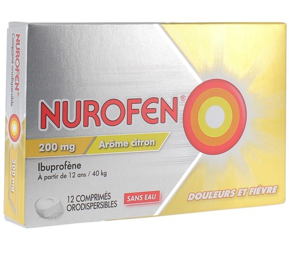 Nurofen 200 mg orodispersible Tablette mit Zitronengeschmack - Packung mit 12 Tabletten