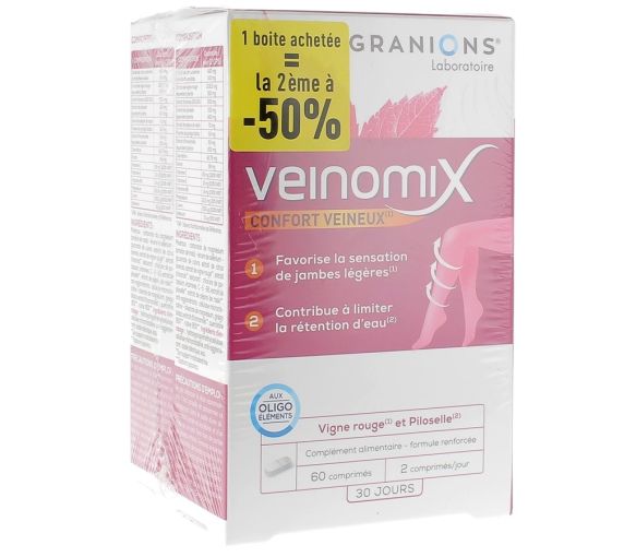 Angebot Granions Veinomix - 2er Pack mit 60 Tabletten