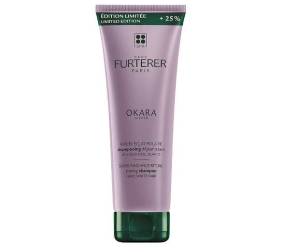 Okara Silber Shampoo für graues Haar, aufhellend, limitierte Auflage René Furterer - Tube mit 250 ml