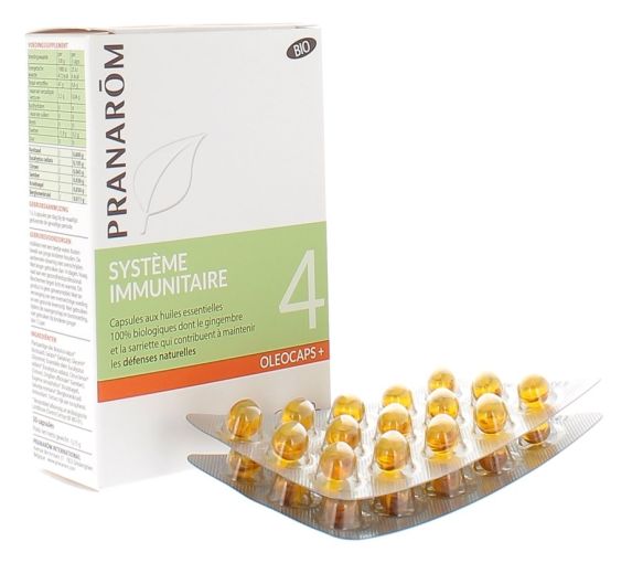 Oleocaps+ 4 Immunsystem bio Pranarôm - Packung mit 30 Kapseln