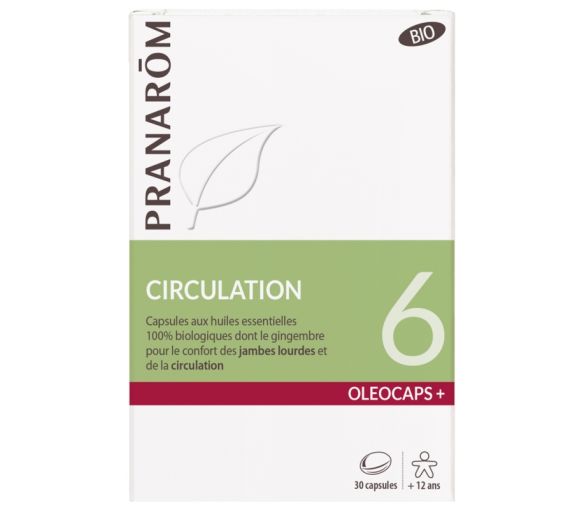 Oléocaps+ 6 Bio-Zirkulation Pranarôm - Schachtel mit 30 Kapseln