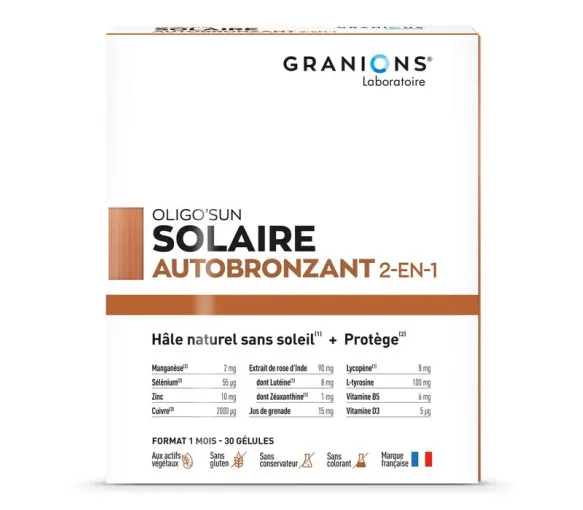 Oligo'sun Sonnenbräuner 2-in-1 Granions - Packung mit 30 Kapseln - image 1