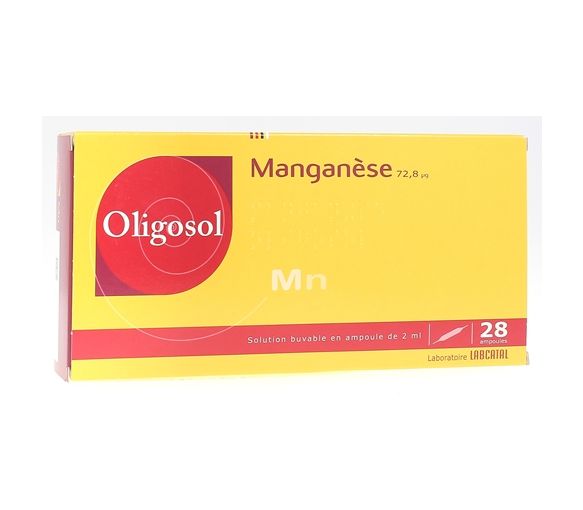 Oligosol Mangan Manganlösung 2ml - Packung mit 28 Ampullen