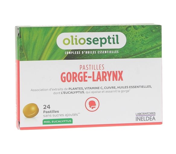 Olioseptil Halspastillen Larynx Honig Eukalyptus - Packung mit 24 Pastillen - image 1