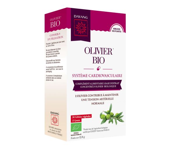 Olivier Bio Herz-Kreislauf-System Dayang - Packung mit 30 pflanzlichen Kapseln