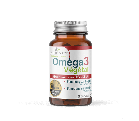 Omega 3 pflanzlich Die 3 Eichen - Dose mit 60 Kapseln