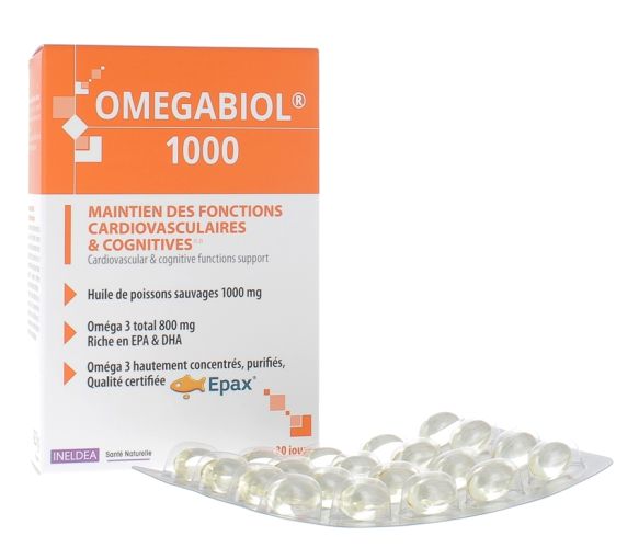 Omégabiol 1000 Ineldea - Packung mit 60 Kapseln
