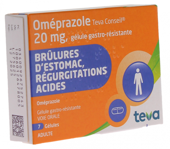 Omeprazol 20 mg Teva Empfehlung - Packung mit 7 Kapseln - image 1