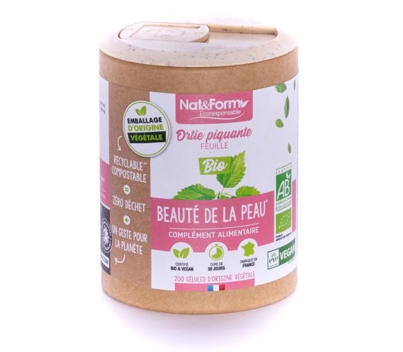 Brennnesselblatt Bio Ecoresponsable Nat&Form - Dose von 200 Kapseln - image 1
