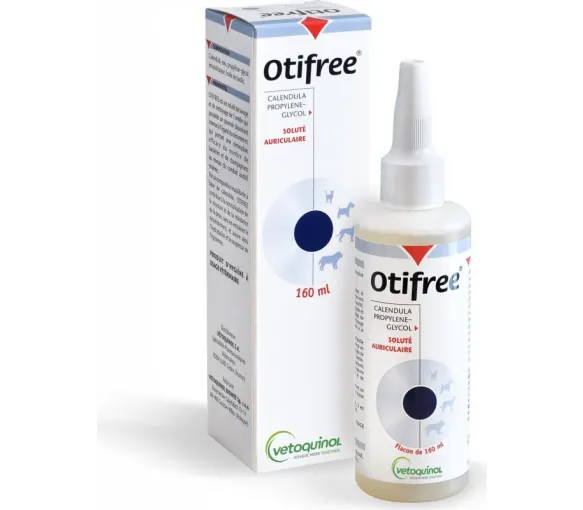 Otifree Ohrenlösung für Hunde und Katzen Vetoquinol - Flasche mit 160 ml - image 1