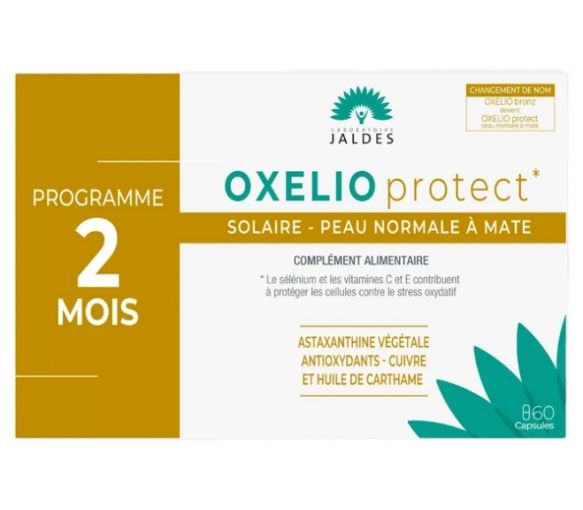 Oxelio Protect Sonnencreme für normale bis matte Haut Jaldes - Packung mit 60 Kapseln