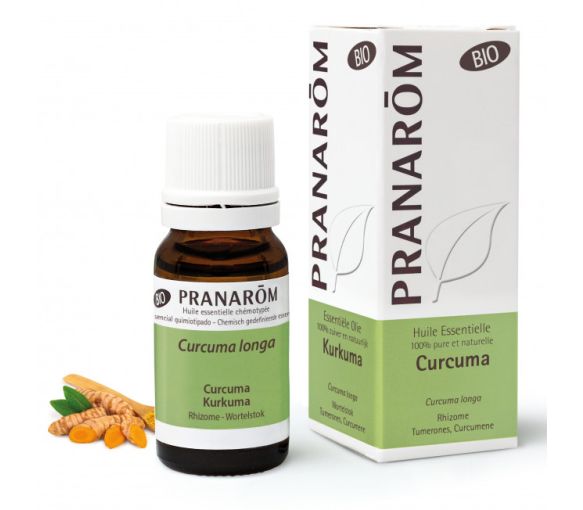 Bio-Kurkuma longa ätherisches Öl Pranarôm - Flasche mit 10 ml
