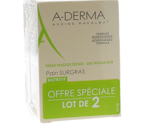 Überfettete Seife A-Derma - 2er-Pack à 100 g