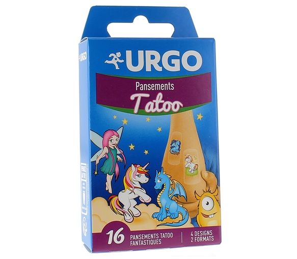 Tatoo-Pflaster für Kinder Urgo - Packung mit 16 Pflastern