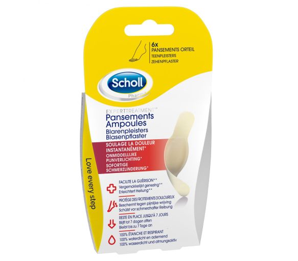 Scholl Blasenpflaster für Zehen - Packung mit 6 Pflastern