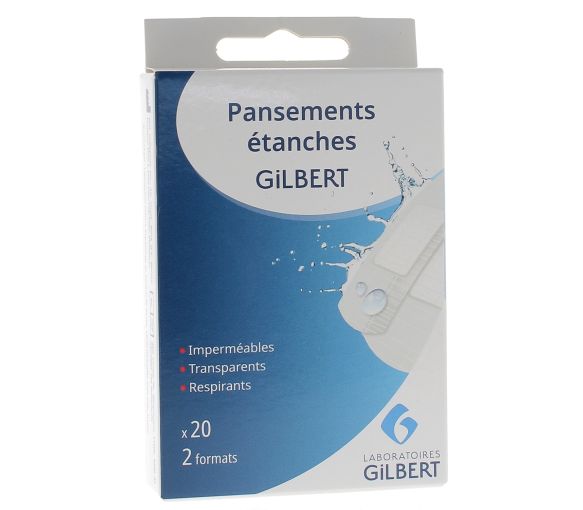Wasserdichte Pflaster Gilbert - 20 Pflaster in 2 Größen - image 1
