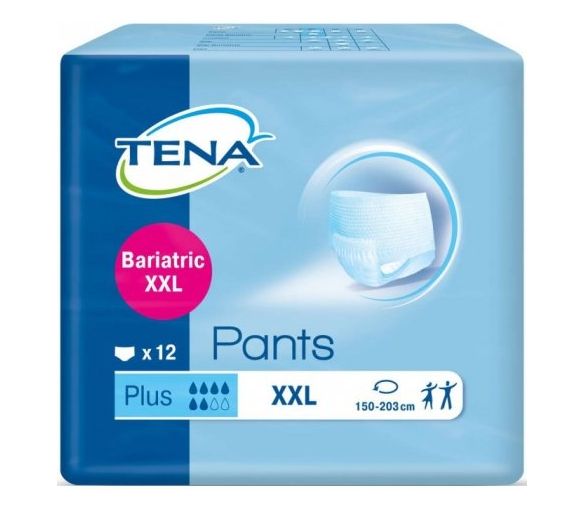 Hosen Bariatrisch Plus Größe XXL Tena - Packung mit 12 Schutzvorrichtungen