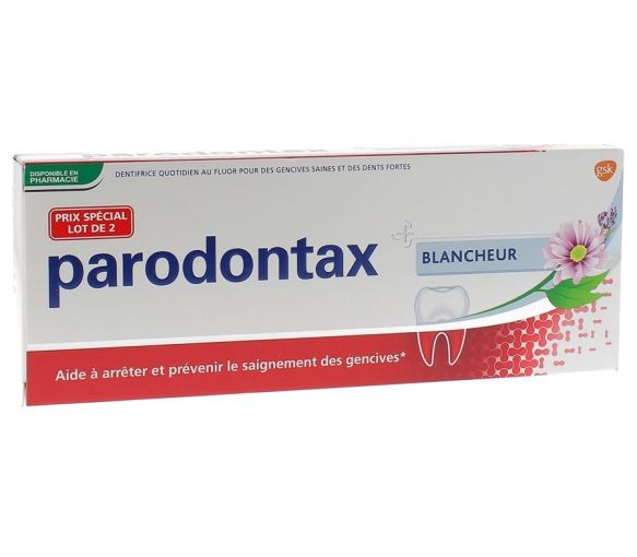 Parodontax Weißheitszahncreme Fluor gelegentliche Zahnfleischblutungen - 2 Tuben zu 75 ml