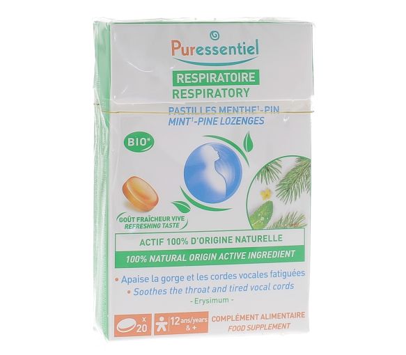 Pfefferminz-Pastillen für die Atemwege Puressentiel - Schachtel mit 20 Pastillen - image 1