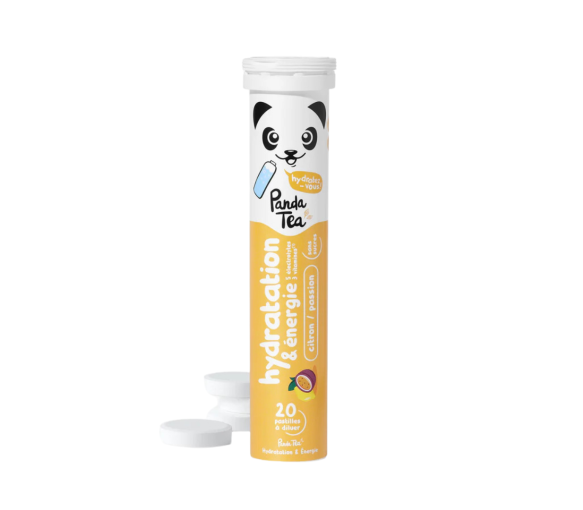 Hydratations- und Energie-Tabletten mit Passionsfrucht-Zitronengeschmack Panda Tea - 20 Brausetabletten - image 1