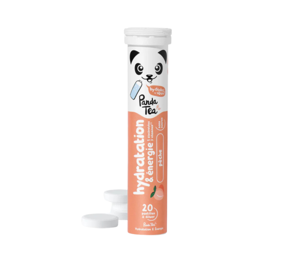 Hydratations- und Energie-Tabletten Geschmack Pfirsich Panda Tea - 20 Brausetabletten - image 1