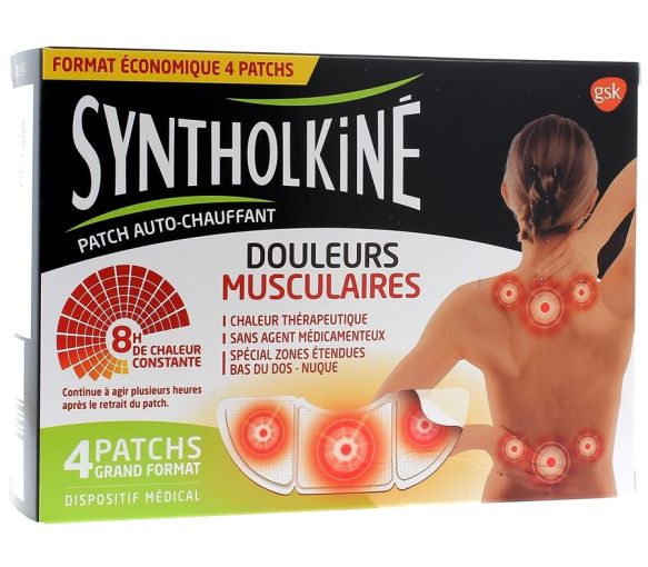 Wärme-Pflaster bei Muskelbeschwerden SyntholKiné - Packung mit 4 Pflastern