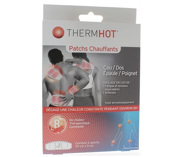 ThermHot Wärmepflaster für Hals/Rücken/Schulter/Handgelenk Therapearl - Packung mit 2 Pflastern von 29 x 9 cm