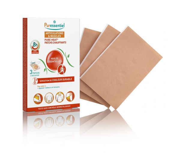 Puressentiel Wärme-Pflaster für Gelenke - Packung mit 3 zuschneidbaren Pflastern - image 1