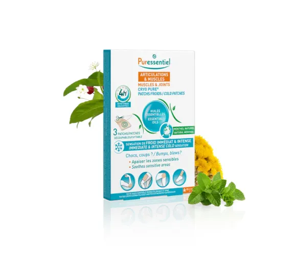 Cryo Pure Kälte-Pflaster für Gelenke & Muskeln Puressentiel - Packung mit 3 Pflastern - image 1