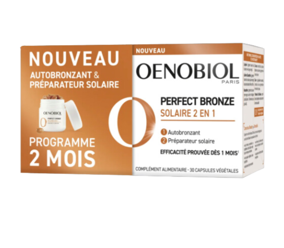 Perfektes Sonnenbräunungs-Set 2in1 Oenobiol - 2er-Pack mit 30 Kapseln - image 1