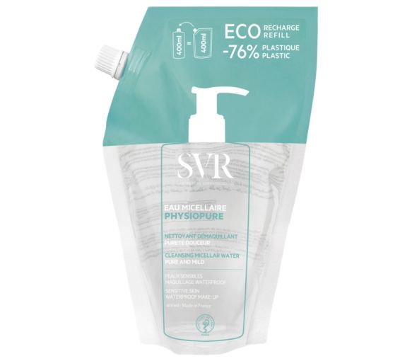 Physiopure Mizellenwasser SVR - Öko-Nachfüllpackung von 400 ml