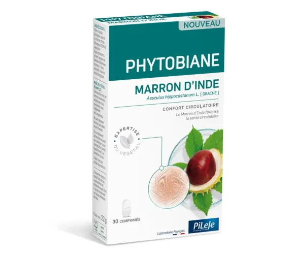Phytobiane Rosskastanie Kreislaufkomfort Pileje - Packung mit 30 Tabletten