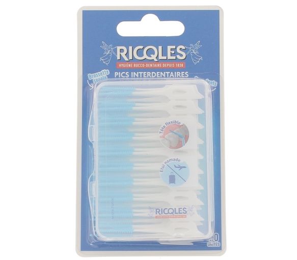 Interdentalbürsten doppelseitige Ricqles - Packung mit 60 Stück