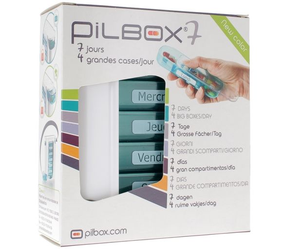 Wöchentliche Pillendosen 7 Tage Pilbox - 4 große Fächer pro Tag