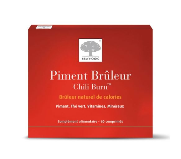 Chili-Brenner, natürlicher Kalorienbrenner New Nordic - Packung mit 60 Tabletten