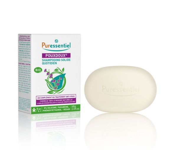 Poudoux Festes Shampoo für den täglichen Gebrauch bio Puressentiel - 60g Stück - image 1