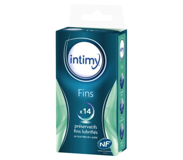 Intimy dünne, gleitfähige Kondome - Packung mit 14 Kondomen
